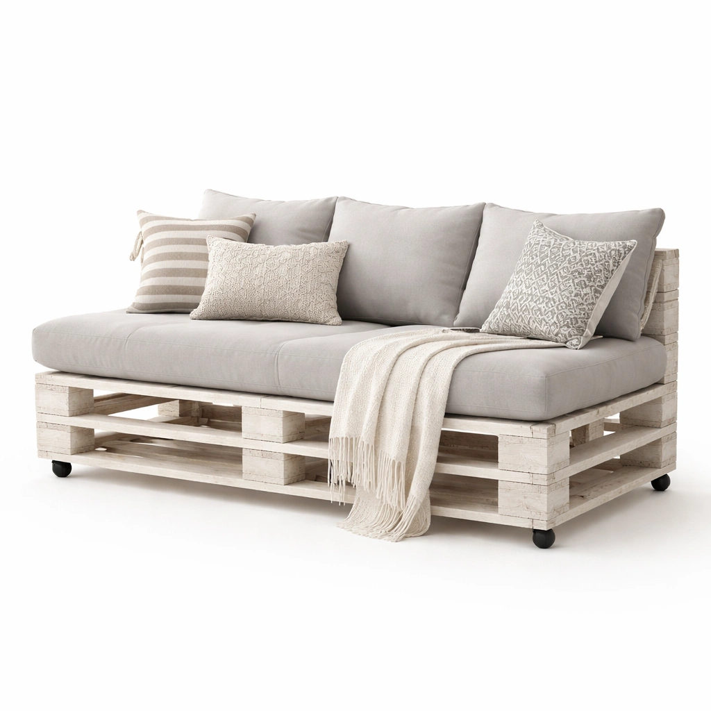 Loungesofa aus Holzpaletten Stil