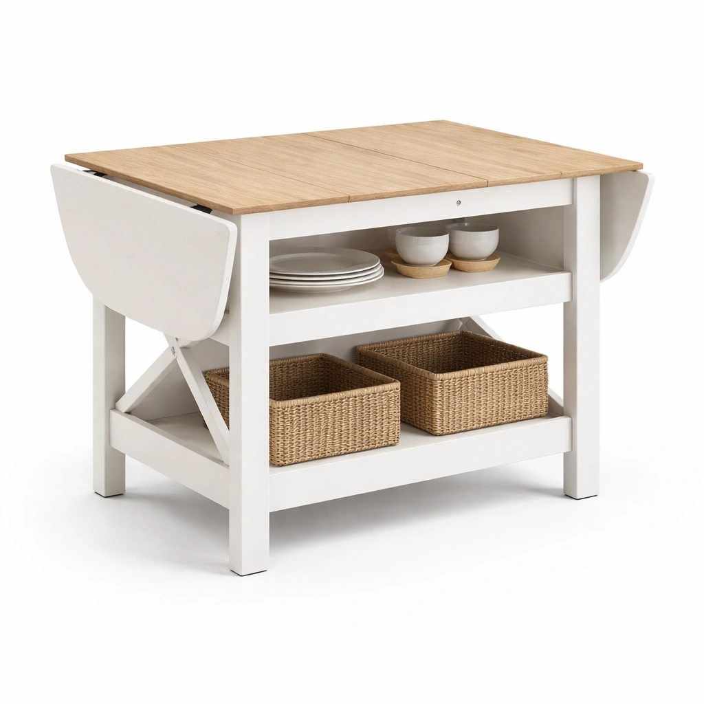 Klappbarer Esstisch mit Stauraum