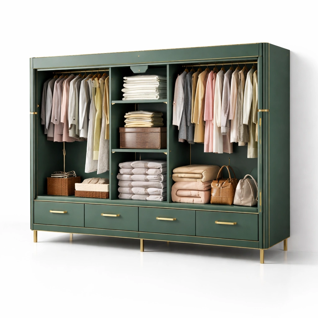 Kleiderschrank Offen Gruen Gross