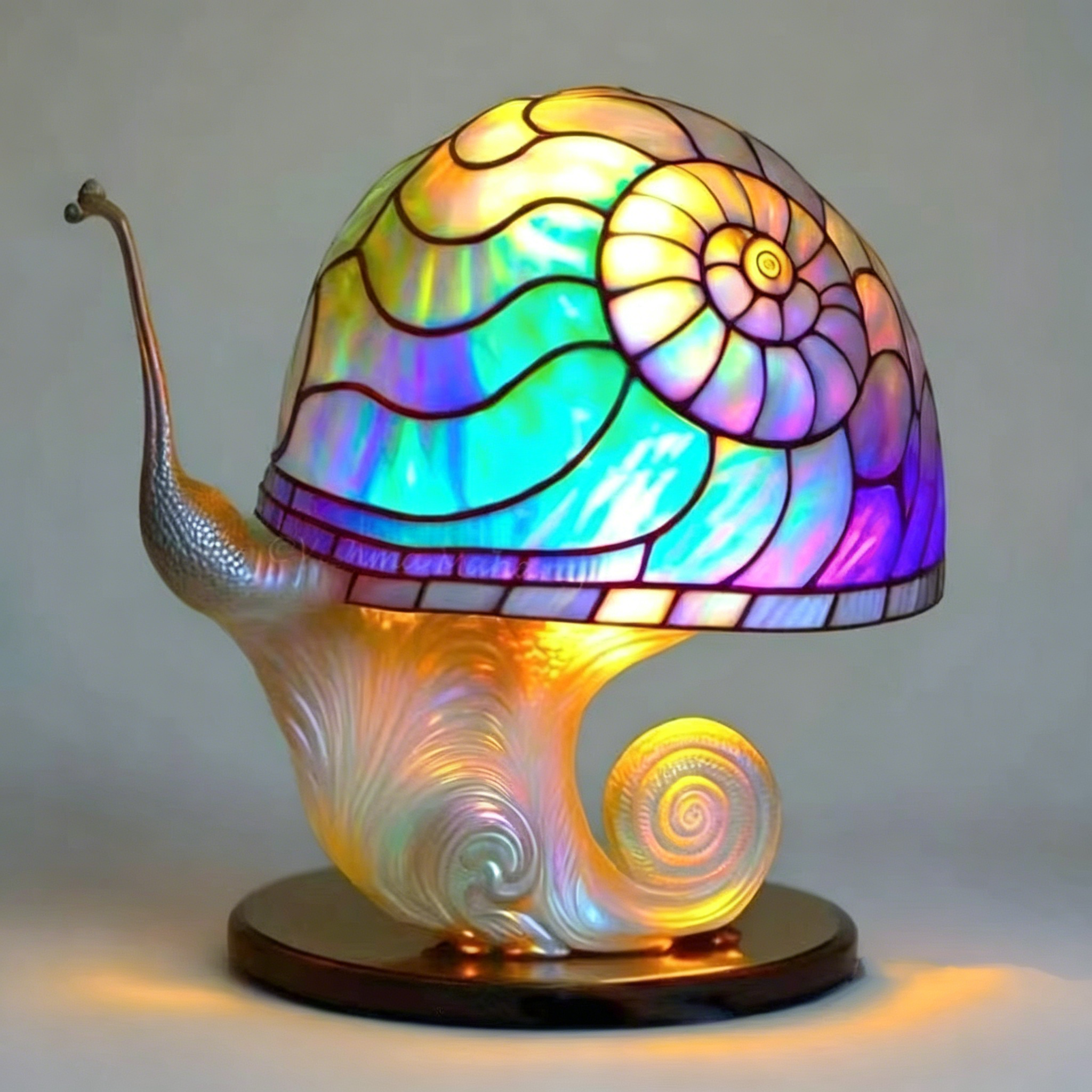 Stained Glass Forest Mushroom Lamp