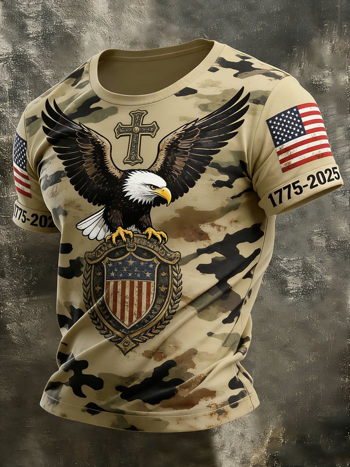 Men's Retro Faith 250th Anniversary American Short-Sleeve T-Shirt