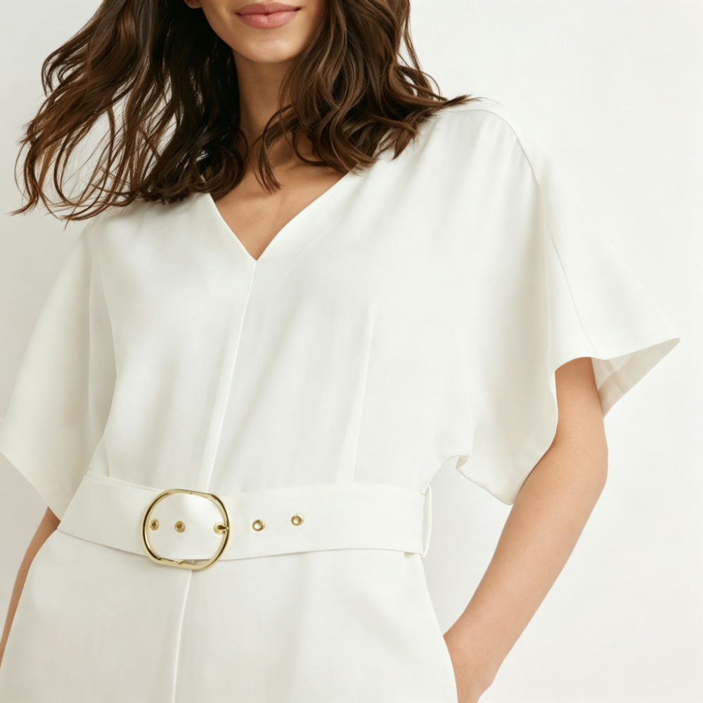 Women's cream jumpsuit
