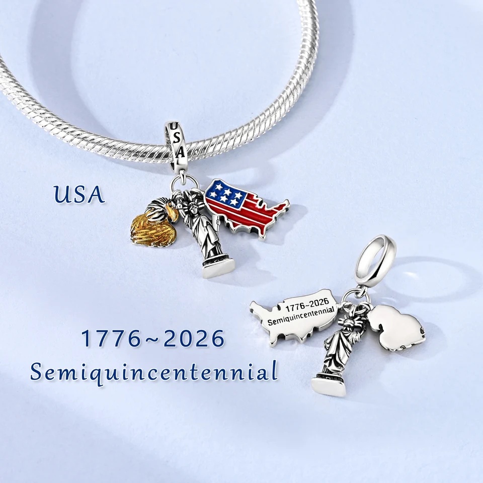 USA 250th Anniversary Pandora Compatible Charms
