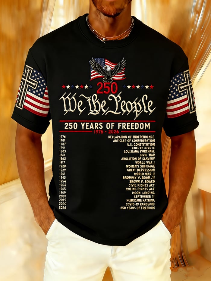 250th Anniversary of Freedom T-shirt – Patriotic American History Timeline T-shirt
