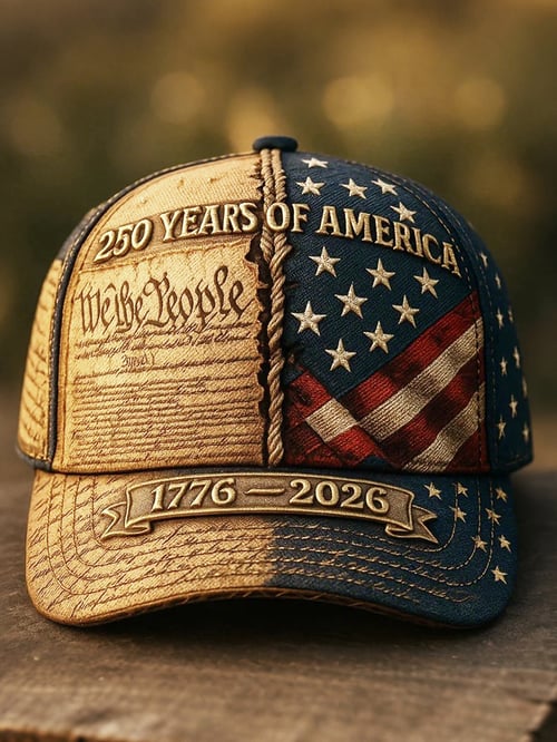 Men's America 250th Anniversary Liberty Bell & Statue of Liberty Baseball Cap