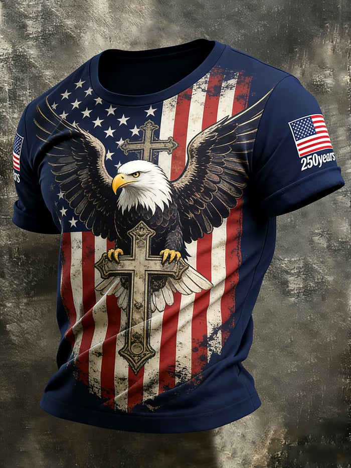 Men's Retro Faith 250th Anniversary American Short-Sleeve T-Shirt