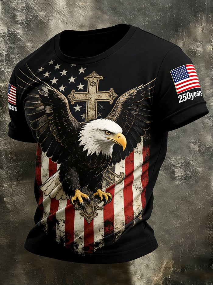 Men's Retro Faith 250th Anniversary American Short-Sleeve T-Shirt