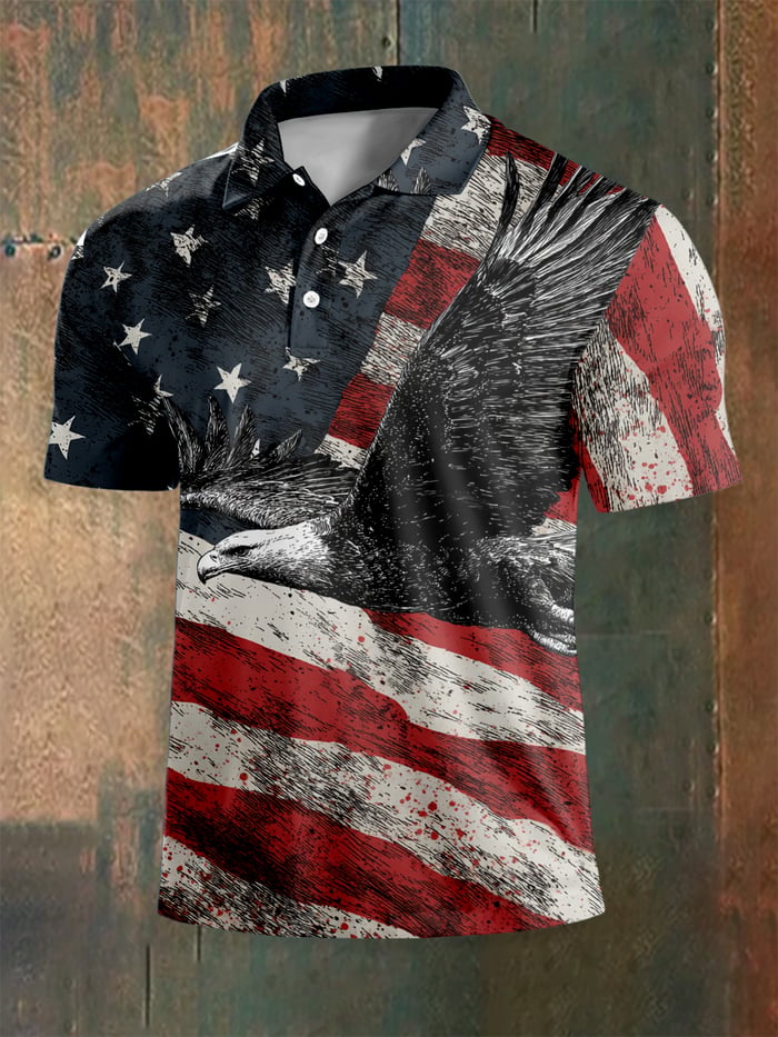 Men's American 250th Anniversary Short-Sleeved Polo Shirt