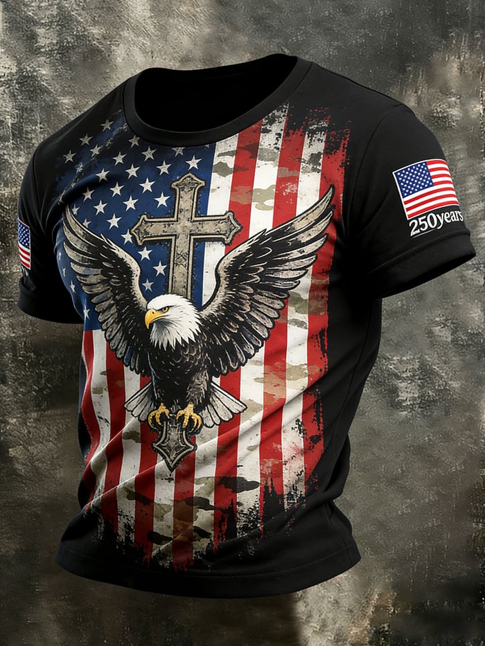Men's Retro Faith 250th Anniversary American Short-Sleeve T-Shirt