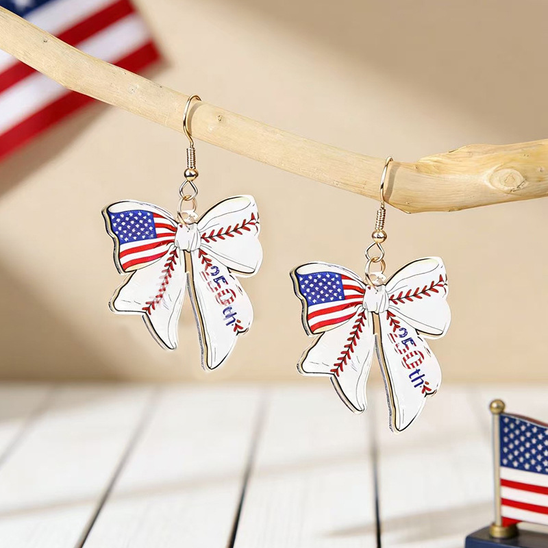 USA 250th Anniversary Patriotic Acrylic Earrings Set
