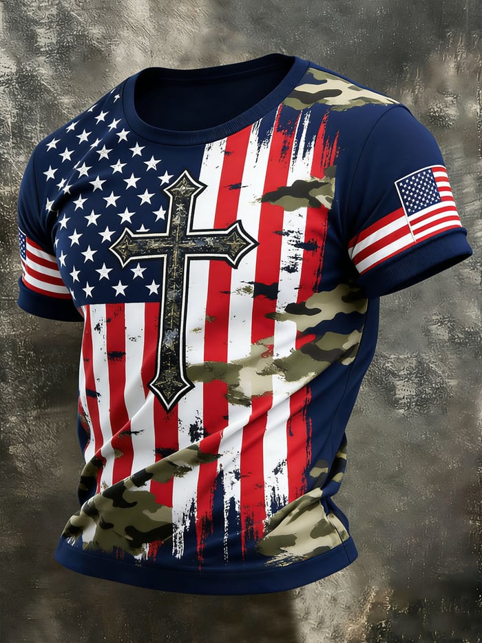 Men's Retro Faith 250th Anniversary American Short-Sleeve T-Shirt
