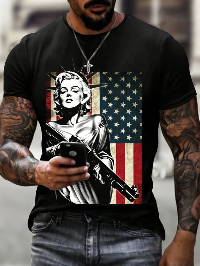 Men's 250th Anniversary of the United States Printed Casual T-Shirt