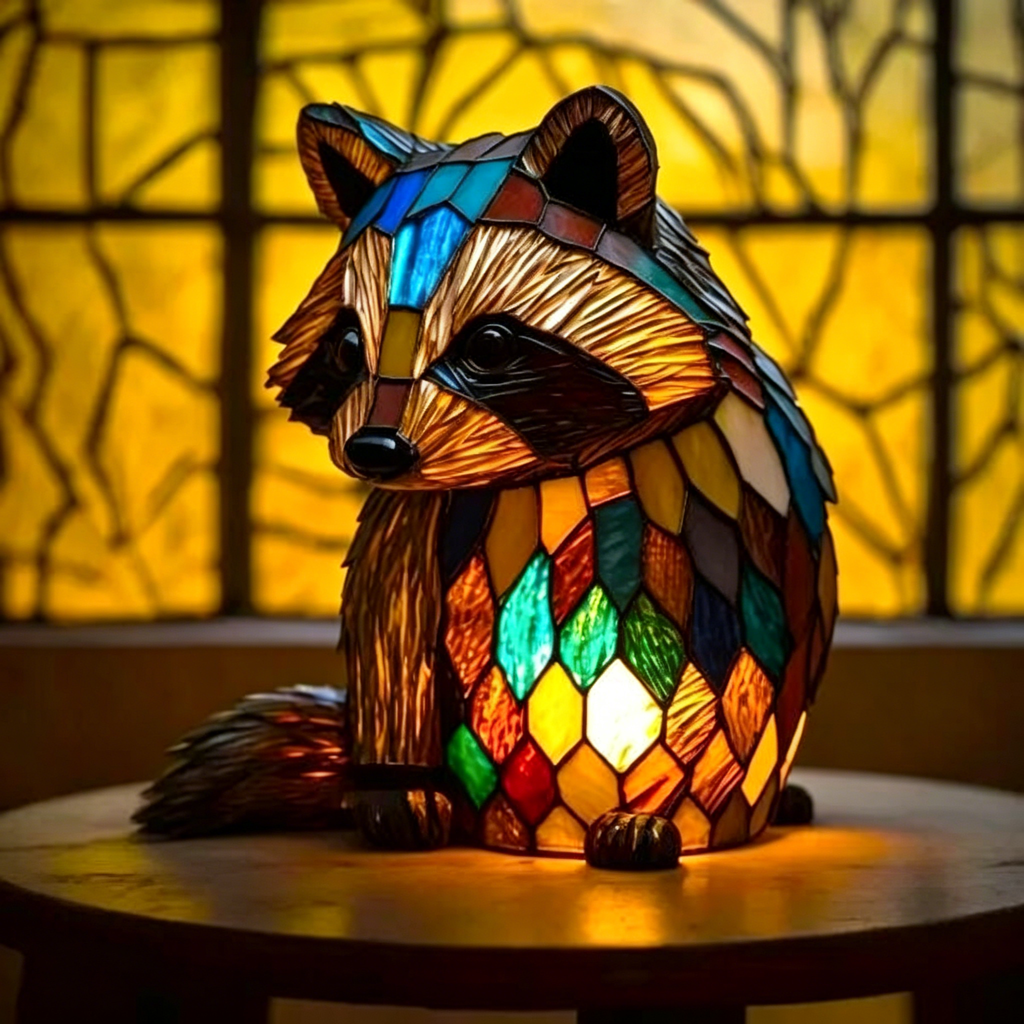 🐾 Stained Glass Animal Lamp Collection