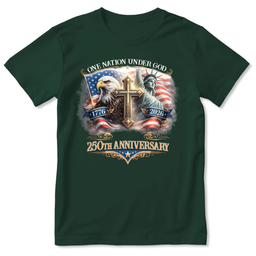 One Nation Under God | Personalized 2D Unisex T-shirt