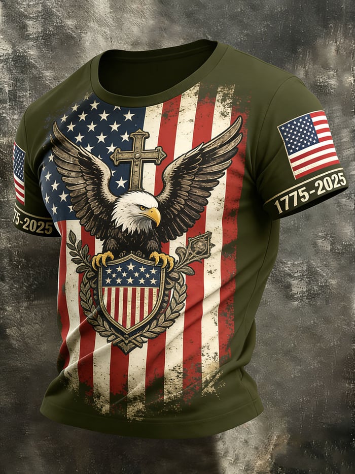 Men's Retro Faith 250th Anniversary American Short-Sleeve T-Shirt