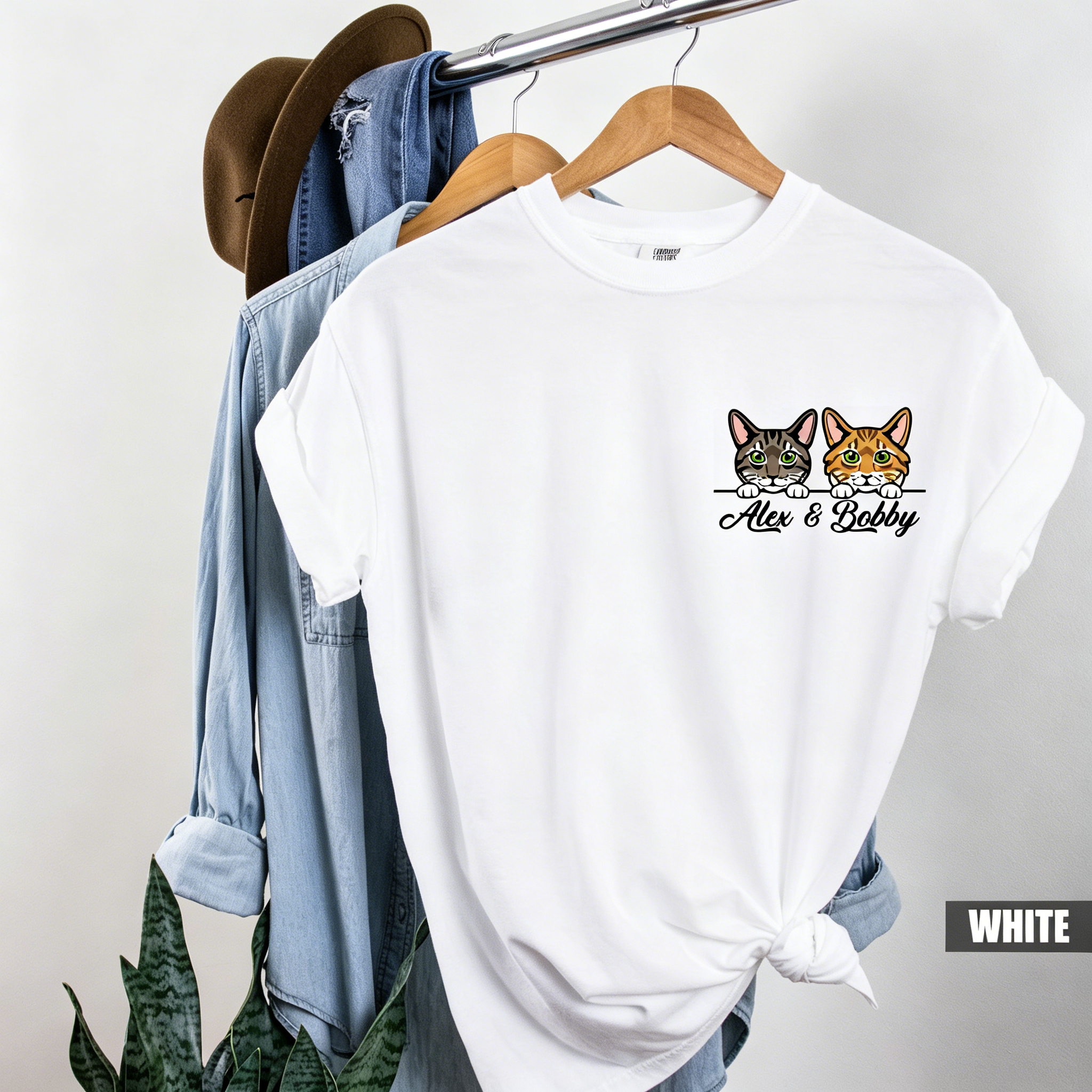 Custom Comfort Colors Cat Shirt: Personalized Cat Breed & Name