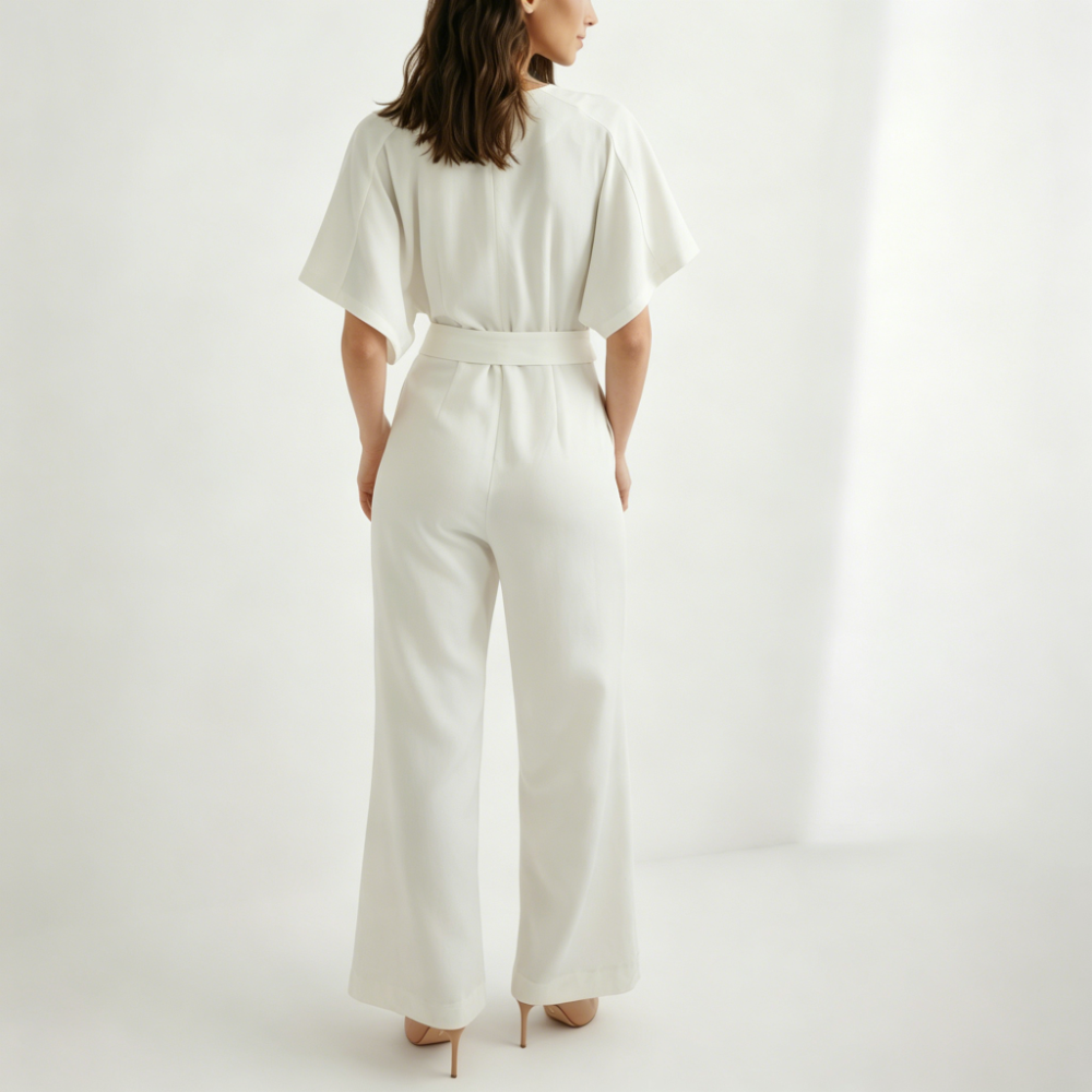 Women's cream jumpsuit