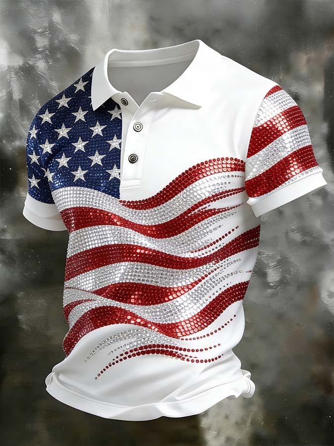 Men's 250th Anniversary Printed Short-Sleeve Polo Shirt