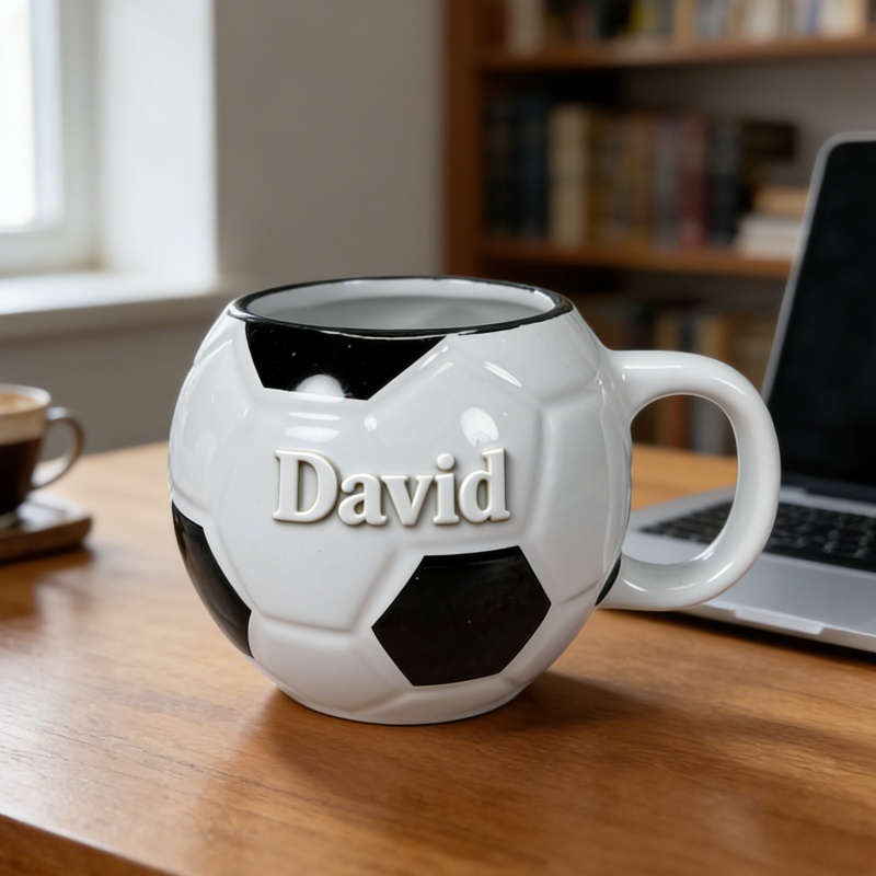 Personalized Soccer themed ceramic mug
