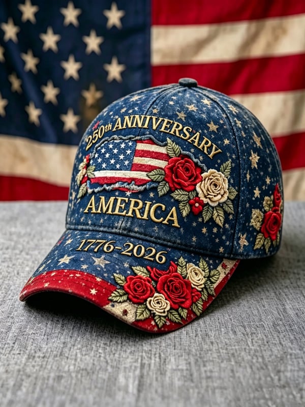Unisex USA America Birthday 1776–2026 We The People Baseball Cap