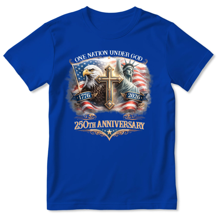 One Nation Under God | Personalized 2D Unisex T-shirt