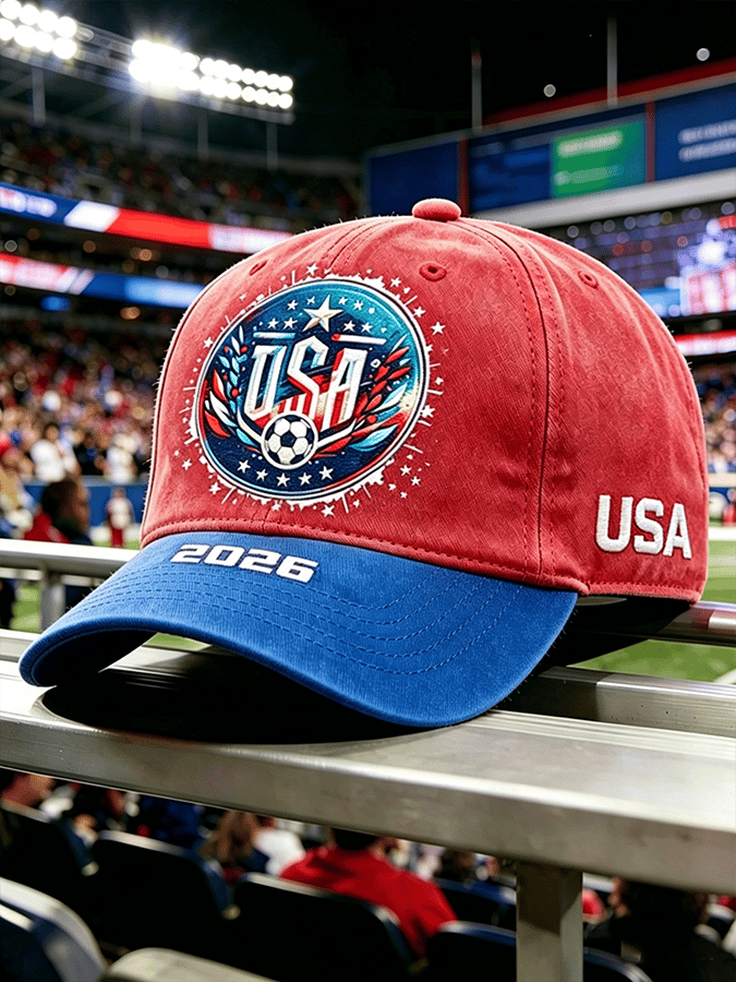 American Patriotic Soccer Fans Retro Baseball Cap