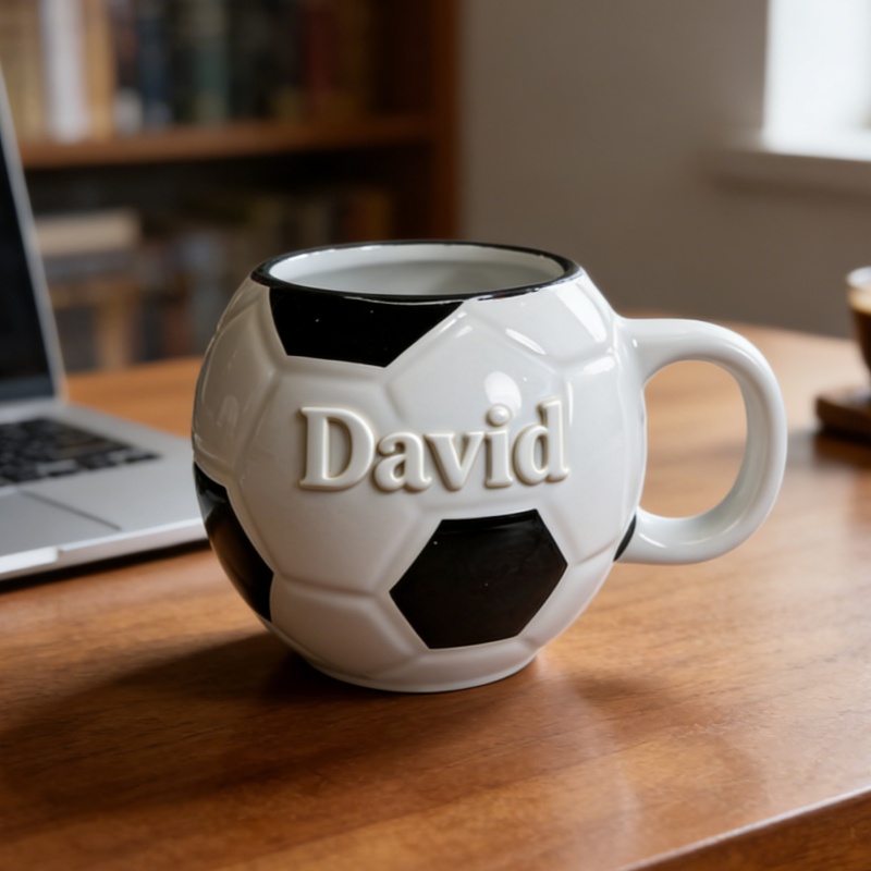 Personalized Soccer themed ceramic mug