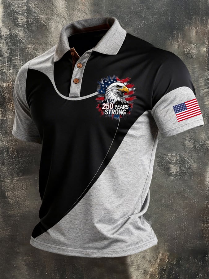 Men's 250th Anniversary Printed Short-Sleeve Polo Shirt