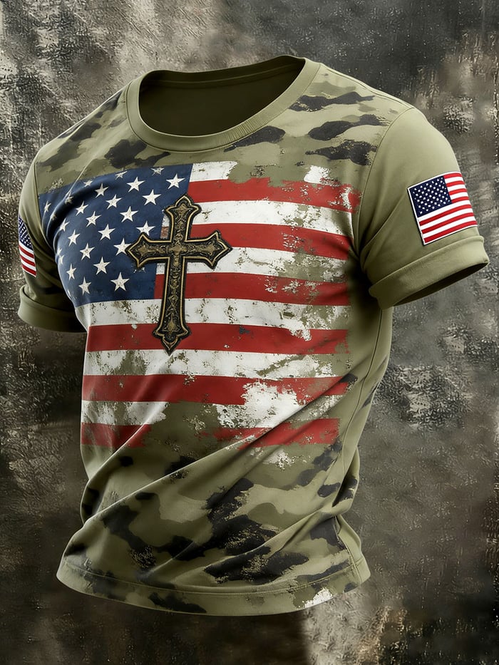 Men's Retro Faith 250th Anniversary American Short-Sleeve T-Shirt