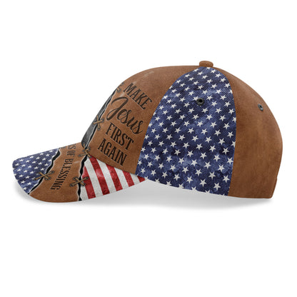 Make Jesus First Again | Personalized Classic Cap