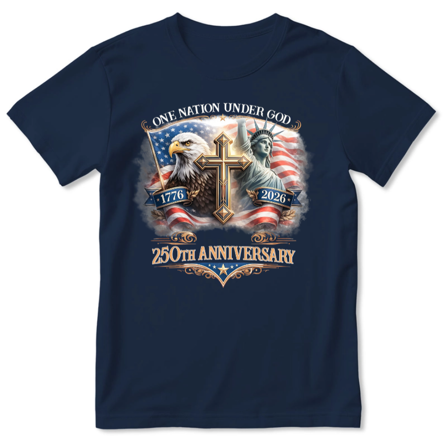 One Nation Under God | Personalized 2D Unisex T-shirt