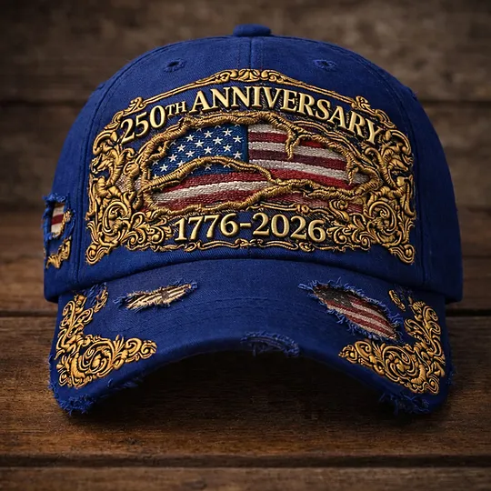 US Vintage 250th Anniversary Printed Hat