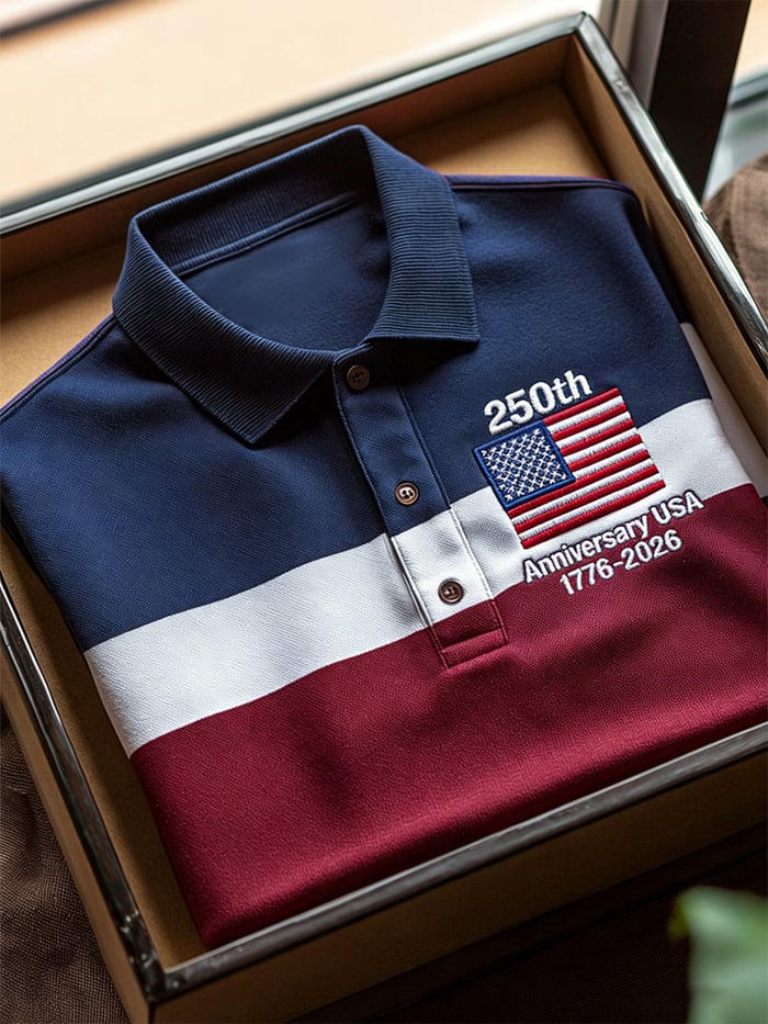 Men's Business America Anniversary Short-Sleeve Polo Shirt
