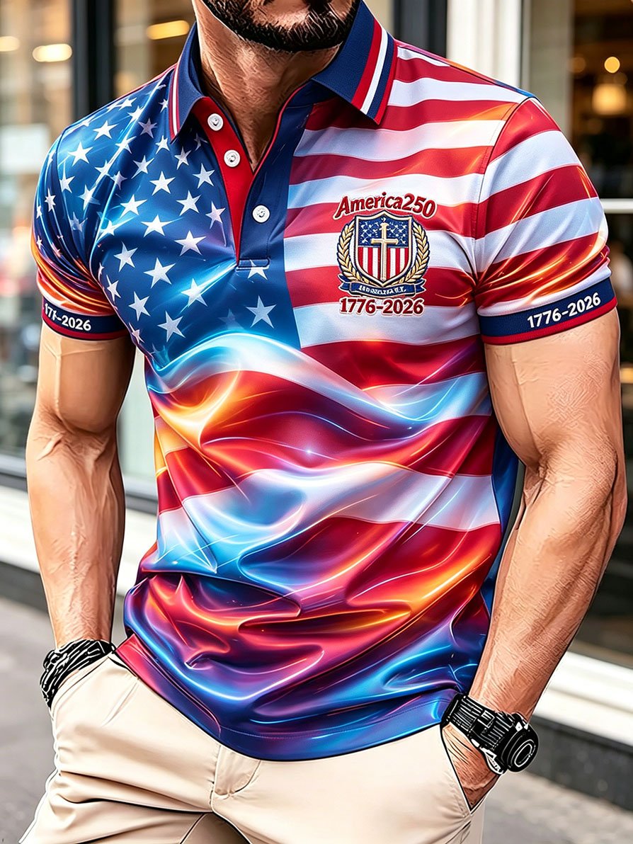 Men's America Anniversary Short-Sleeve Polo Shirt