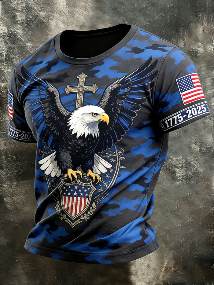 Men's Retro Faith 250th Anniversary American Short-Sleeve T-Shirt