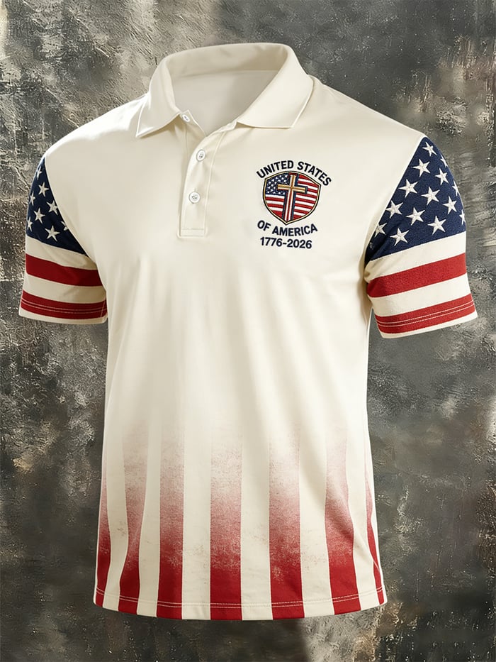 Men's Faith America Anniversary Short-Sleeve Polo Shirt