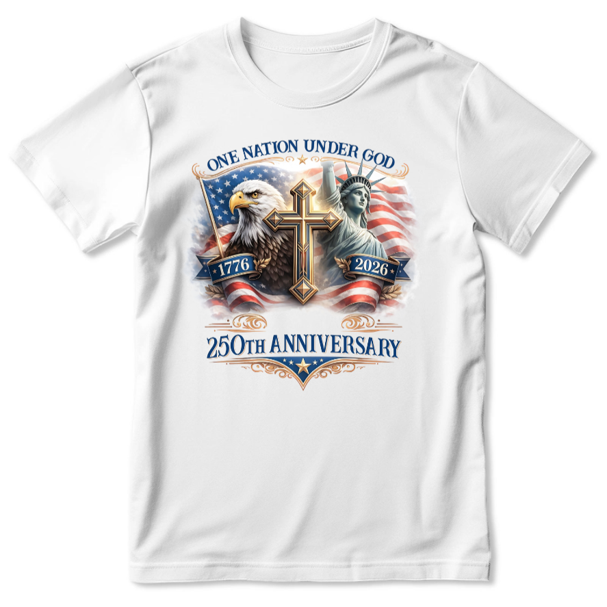 One Nation Under God | Personalized 2D Unisex T-shirt