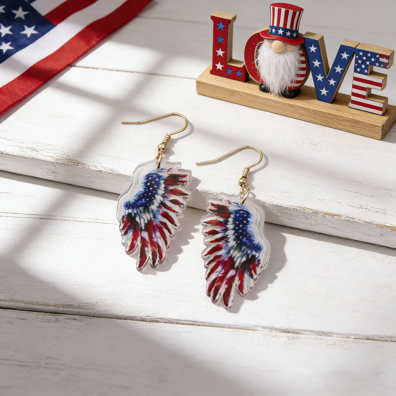 USA 250th Anniversary Patriotic Acrylic Earrings Set