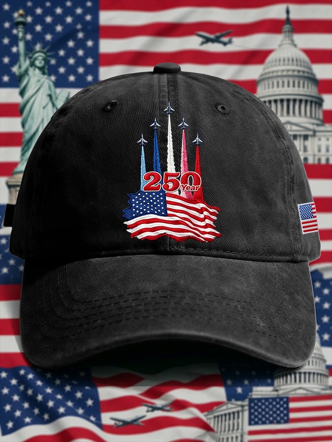 Retro 1776–2026 250 Year Print Baseball Cap