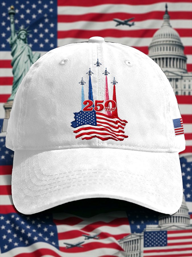 Retro 1776–2026 250 Year Print Baseball Cap