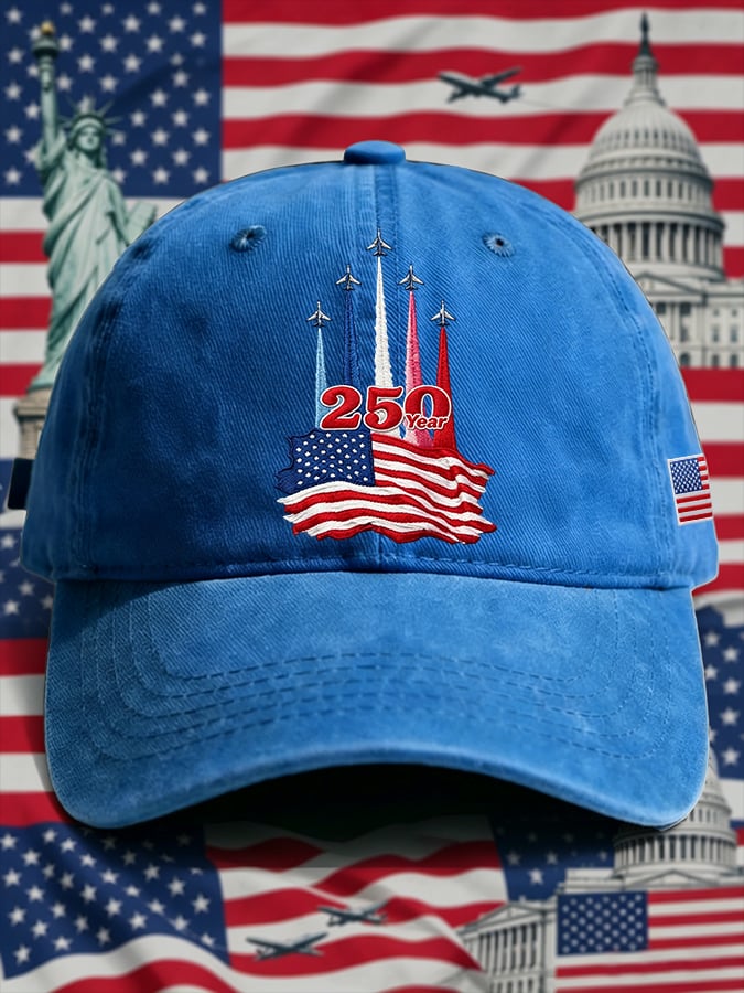 Retro 1776–2026 250 Year Print Baseball Cap