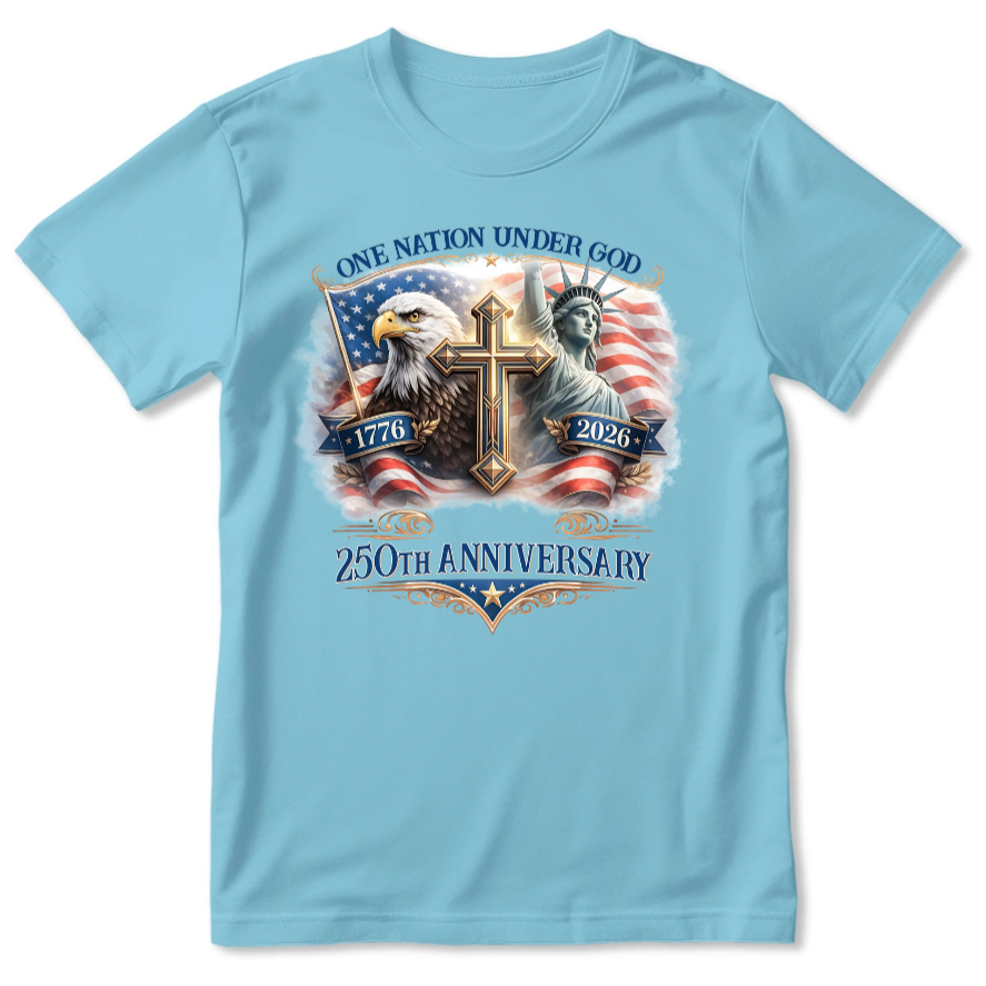 One Nation Under God | Personalized 2D Unisex T-shirt