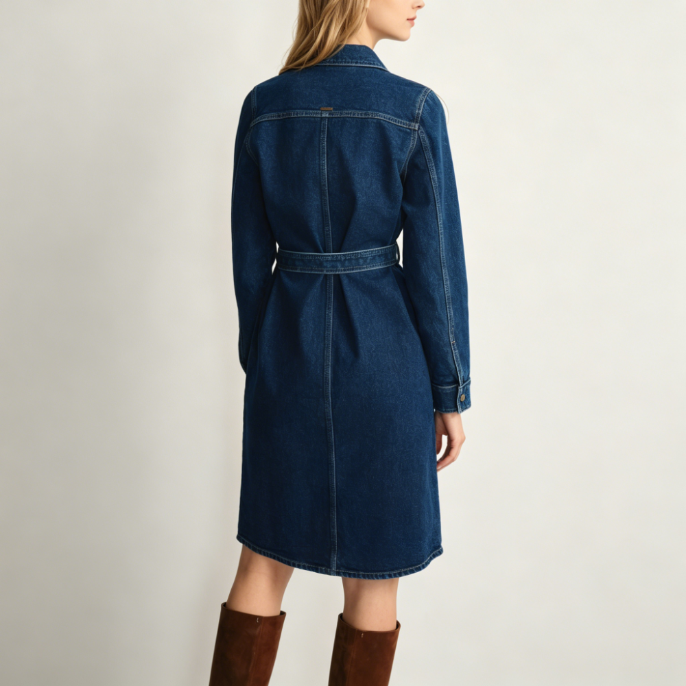 Denim shirt dress