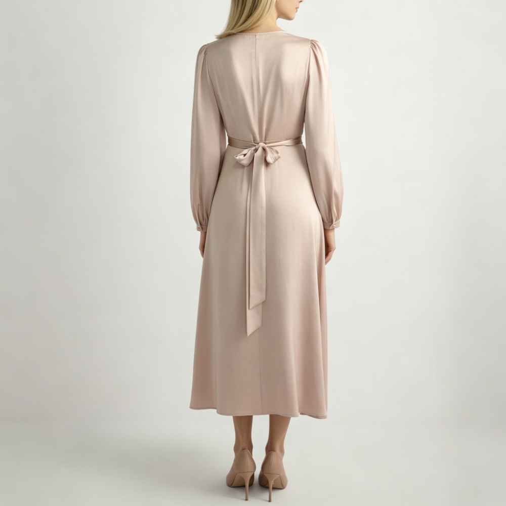 Beige midi dress