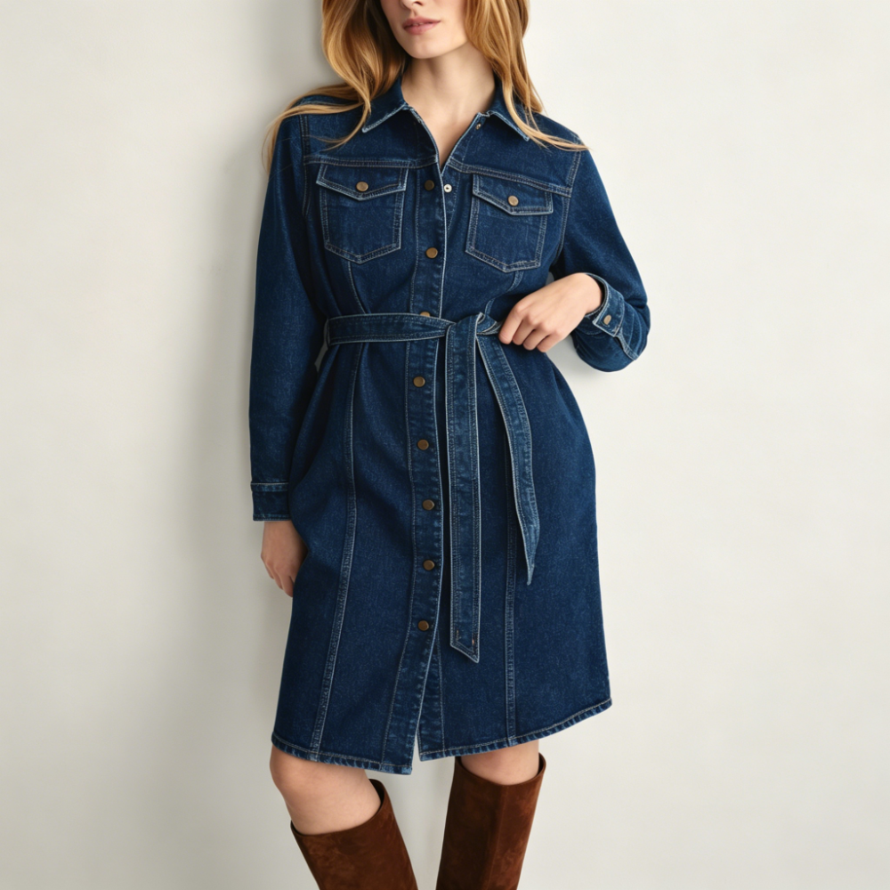 Denim shirt dress