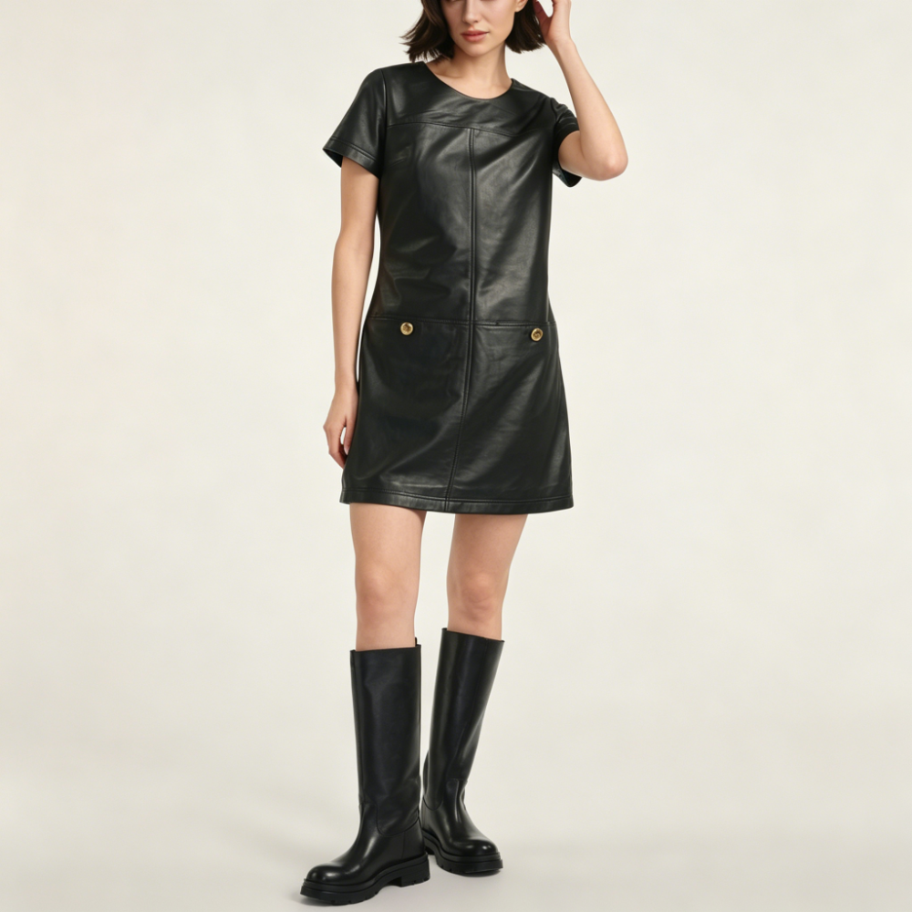 Denim shirt dress