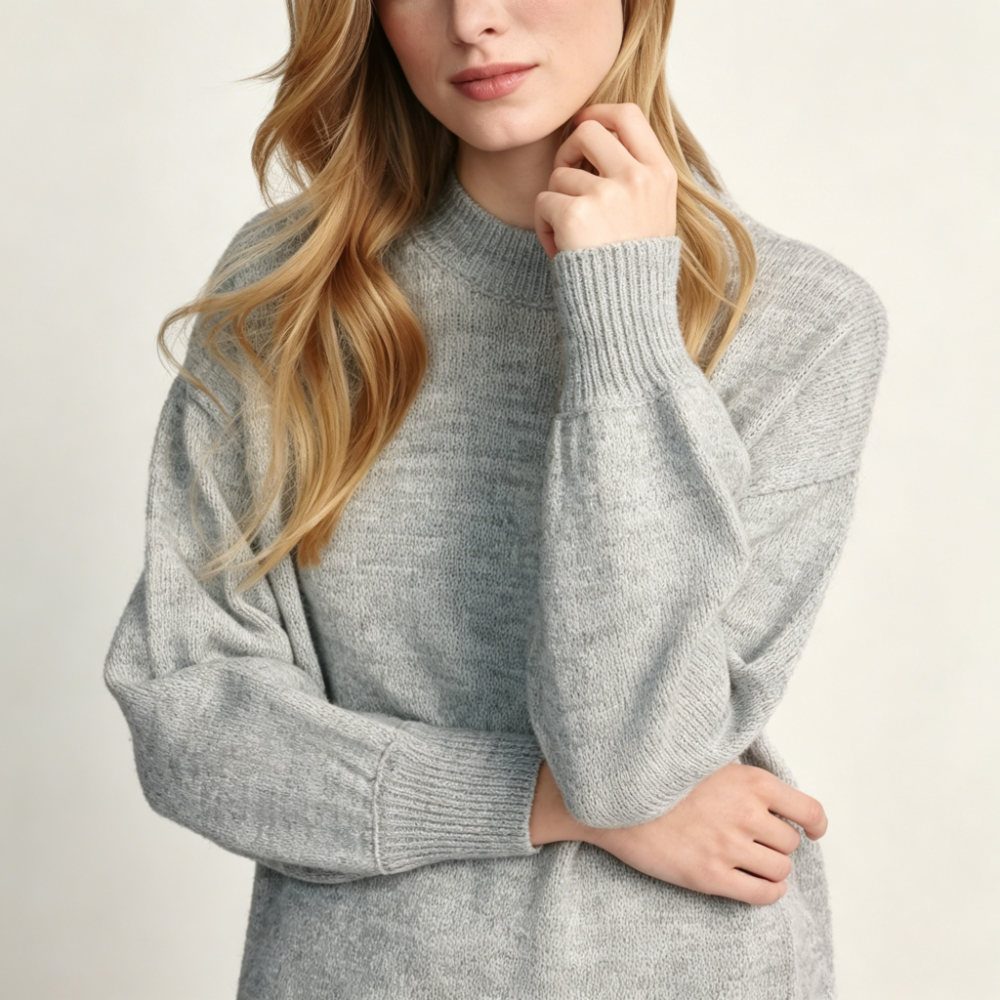 Gray sweater dress