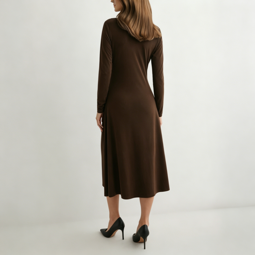 Brown modal midi dress