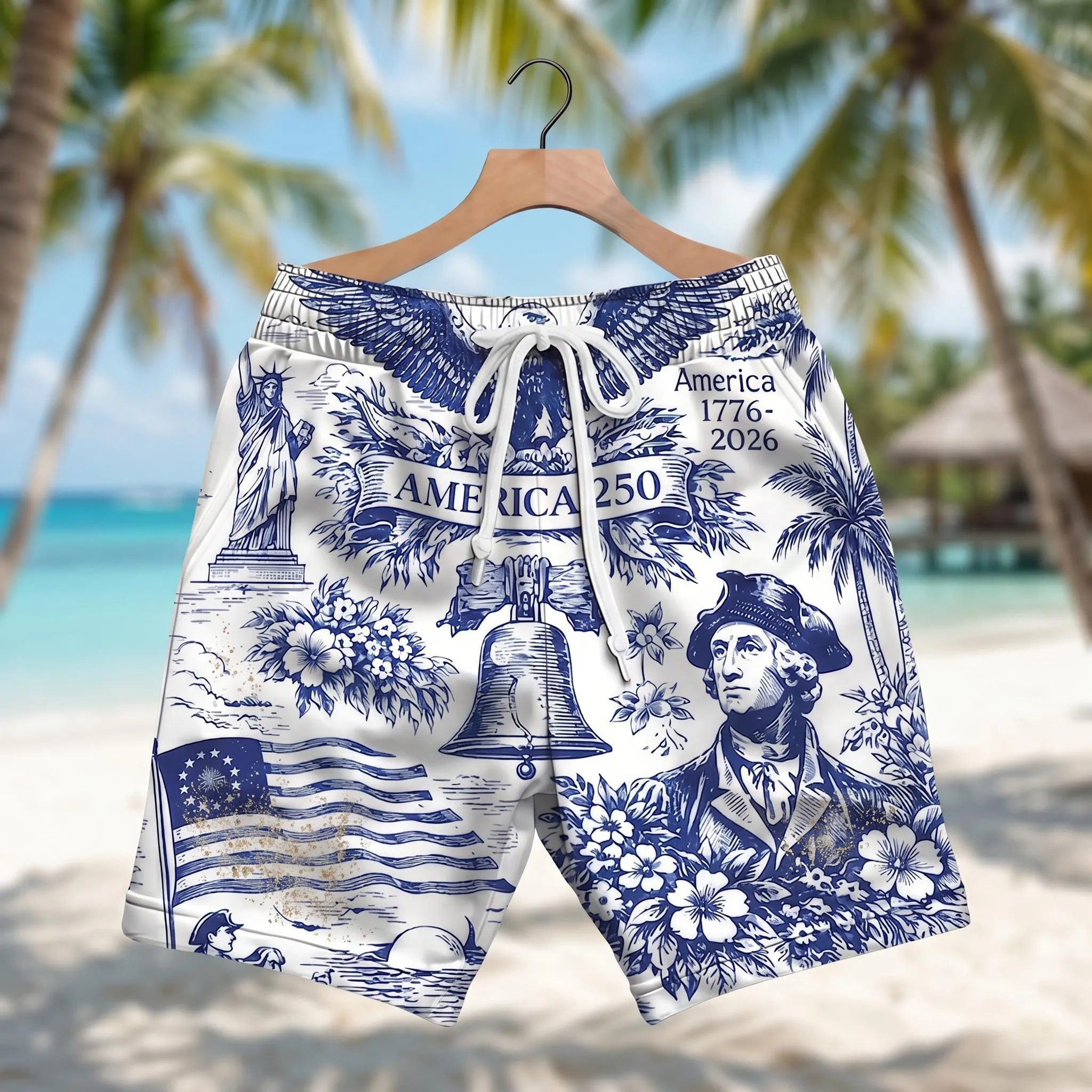 America 250 Hawaiian Shorts