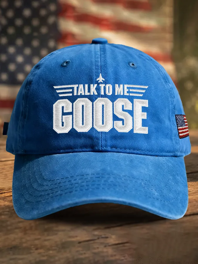 Retro Talk To Me Goose Print Baseball Cap